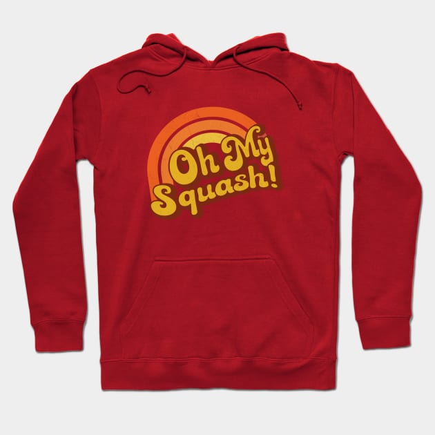 Oh My Squash - Retro Rainbow Hoodie by Jitterfly